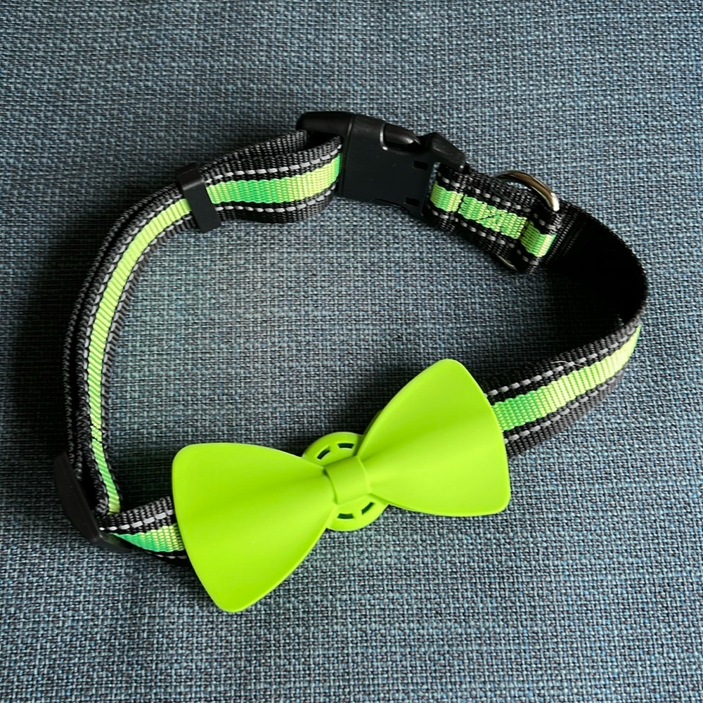 🐾 Adjustable Neon Collar with Silicon “Bow” 🐾